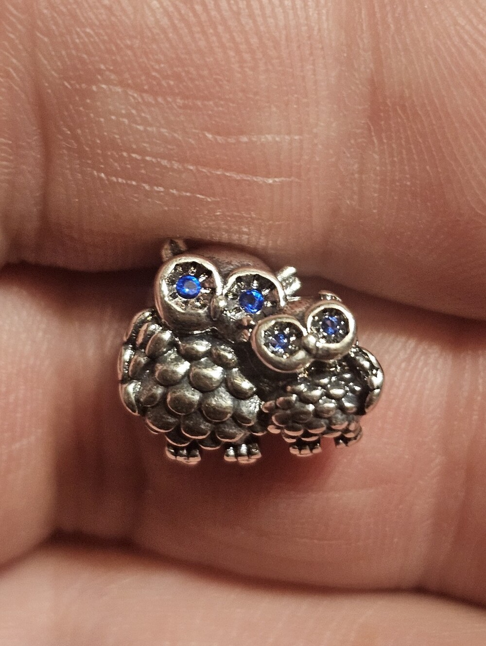 Sterling Silver 925 Mama & Baby Owl Charm Pendant